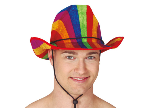 Kapelusz kowbojski kolorowy - 1 szt.