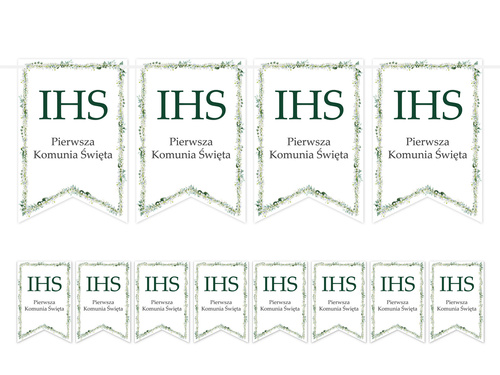 Baner flagi na Komunię Świętą - 5 m