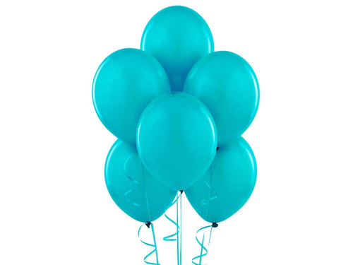 Balony lateksowe pastelowe turkusowe - średnie - 100 szt.