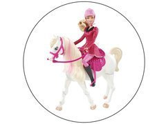 Dekoracyjny opłatek tortowy Barbie - 20 cm