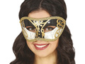 Maska karnawałowa ze złotymi elementami - 1 szt.