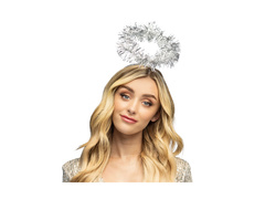 Opaska na głowę aureola srebrna z frędzlami