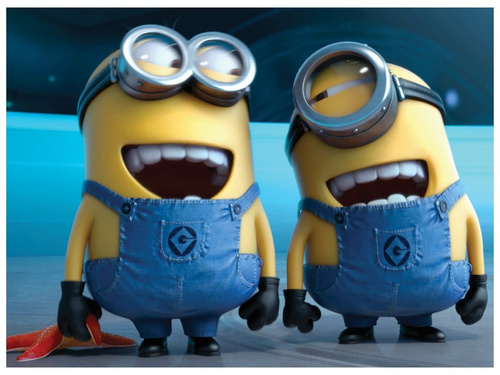 Dekoracyjny opłatek tortowy Minionki - A4