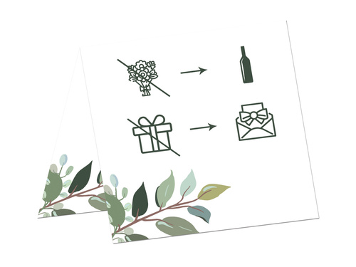 Zaproszenie personalizowane na ślub z kopertą - 6 szt.