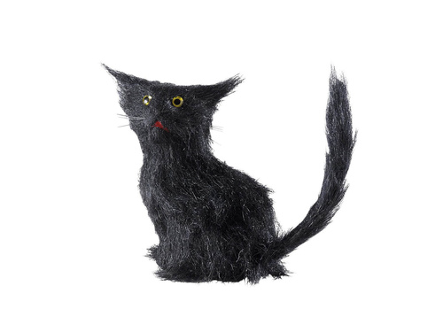 Czarny kot na Halloween - 12 cm - 1 szt.
