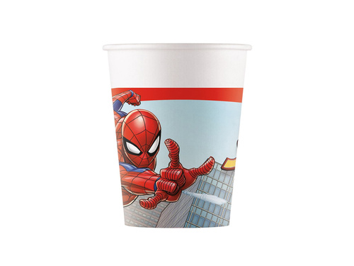 Kubeczki papierowe Spiderman - 200 ml - 8 szt.