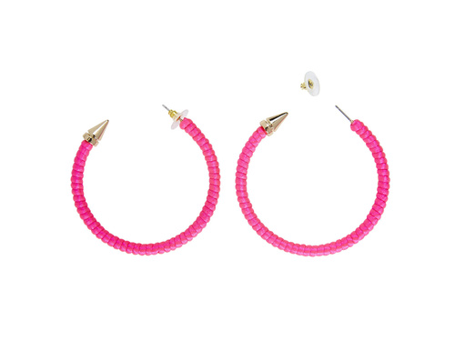 Kolczyki różowe neonowe