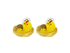 Kogucik i kurczaczek w gniazdku - 4,5 cm - 2 szt.