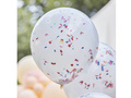 Balony lateksowe z kolorowym konfetti - 46 cm - 3 szt.