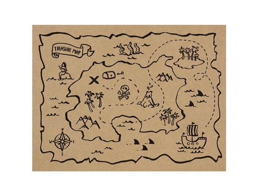 Podkładki papierowe Piraci - 40 x 30 cm - 6 szt.