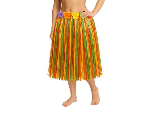 Spódniczka hawajska średnia kolorowa - 60 cm - 1 szt.