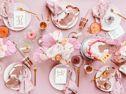 Talerzyki Same penis forever różowe złoto - 26,5 cm - 6 szt.