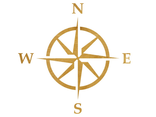 Dekoracja drewniana na ścianę Róża wiatrów