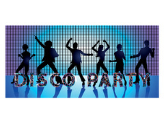 Plakat Disco Party - 70x33 cm