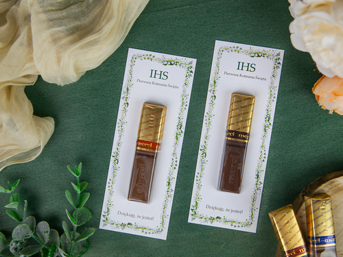 Podziękowanie dla gości Merci na Komunię Świętą - 5 szt.