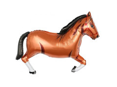 Balon foliowy Koń Brązowy - 86x57cm - 1 szt.