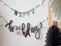 Baner Happy Birthday czarny - 100 cm - 2 szt.