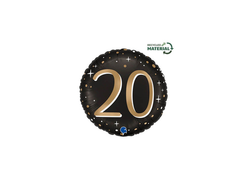 Balon foliowy okrągły Sparkling 20 - 14" - 1 szt.
