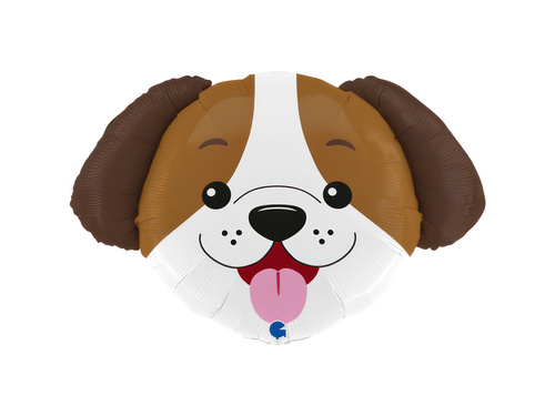 Balon foliowy Głowa Psa - 65 x 39 cm - 1 szt.