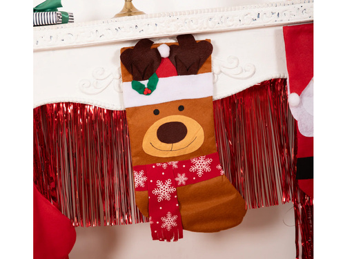 Skarpeta świąteczna na prezenty Renifer - 1 szt.