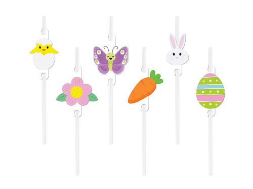 Słomki wielkanocne - 6 szt.
