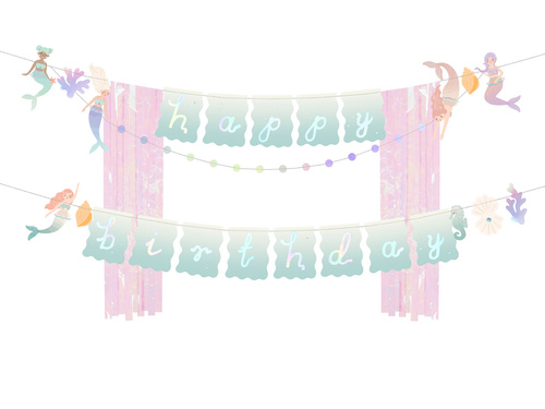 Baner Happy Birthday Syrenka - 130x100cm - 1 szt.