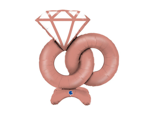 Balon foliowy stojący pierścionek z diamentem - 29" - 1 szt.