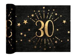 Dekoracja bieżnik na stół z nadrukiem na 30 urodziny Sparkling - 30 cm x 5 m - 1 szt.