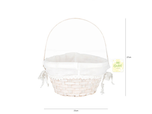 Koszyk wielkanocny Biały - 1 szt.