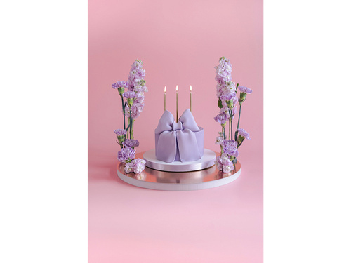 Świeczki urodzinowe różowe złoto - 14 cm - 12 szt.