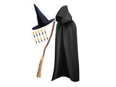 Zestaw czarownica - czarny - 1 op.