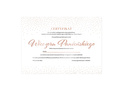 Certyfikat Wieczoru Panieńskiego różowe złoto - 1 szt.