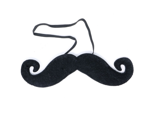 Czarne wąsy - 21,5 cm - 1 szt.
