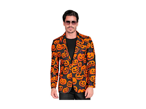 Imprezowa marynarka Pumpkin - pomarańczowa z motywem dyni