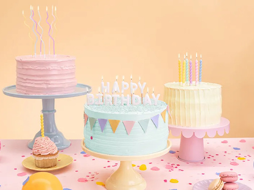 Świeczki urodzinowe świderki kolorowe - 8,5 cm - 6 szt.