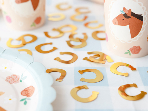 Konfetti Podkowy złote - 15 g