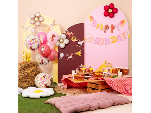 Baner Happy Birthday Koniki - 245 cm - 1 szt.