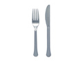 Sztućce plastikowe srebrne - 24 szt.