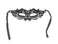 Maska karnawałowa koronkowa czarna - 1 szt.