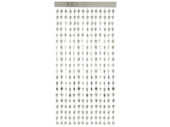 Kurtyna Gwiazdki metaliczna srebrna - 100 x 200 cm