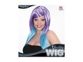 Fioletowo-turkusowa peruka dwukolorowa