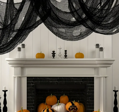 Czarna siatka na Halloween - 210 x 300 cm - 1 szt.