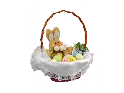 Serwetka do koszyczka wielkanocnego z koronką - 1 szt.