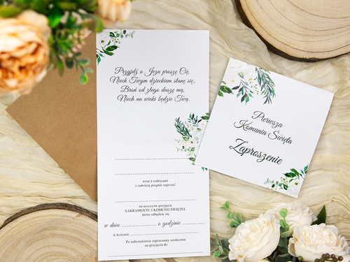 Zaproszenia personalizowane na I Komunię Świętą - 6 szt.