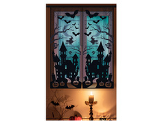 Dekoracja na okno Nawiedzony dom na Halloween - 1 szt.