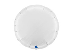 Balon foliowy okrągły satynowy biały - 30" - 1 szt.