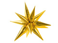 Balon foliowy Gwiazda złota 3D - 95 cm - 1 szt.