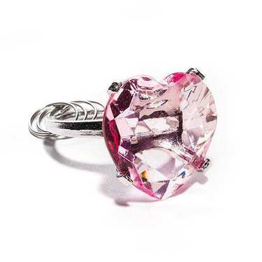 Diamentowy brelok Serce różowe