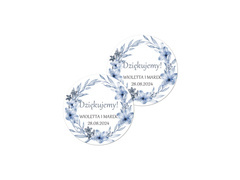 Naklejki personalizowane dla gości weselnych - 50 szt.