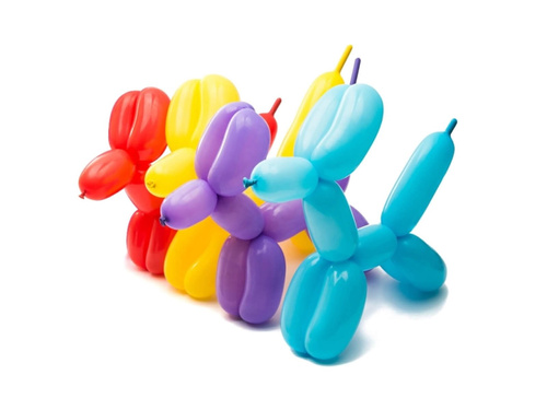 Modeliny, rurki - mix kolorów - pastelowe - 20 szt. + pompka